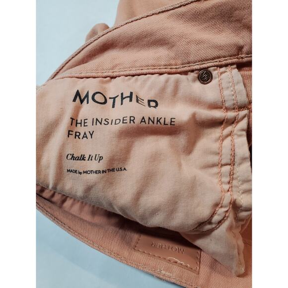 MOTHER The Insider Ankle Fray Jeans 28 Terracotta Crop Flare Bootcut - Picture 9 of 16